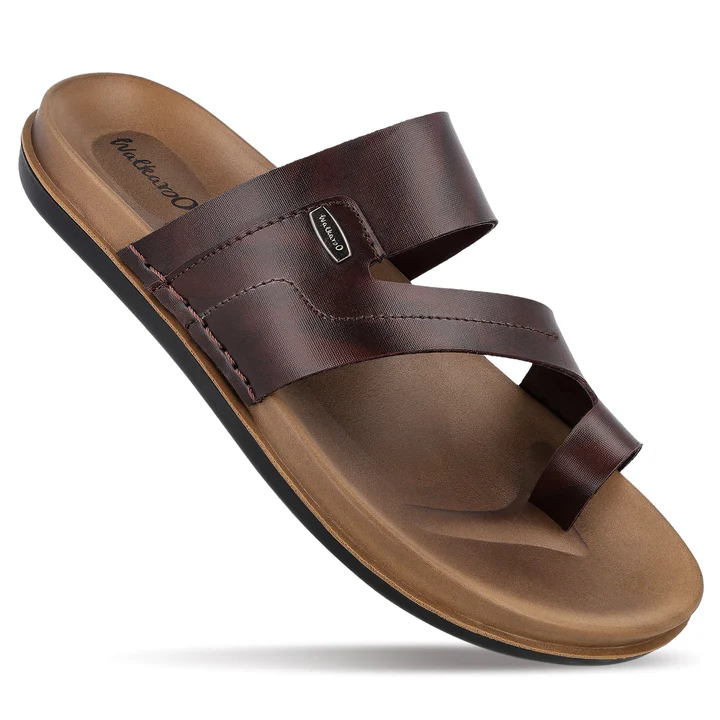 Walkaroo Men's Daily Wear Comfort Sandals - WE1335 Brown