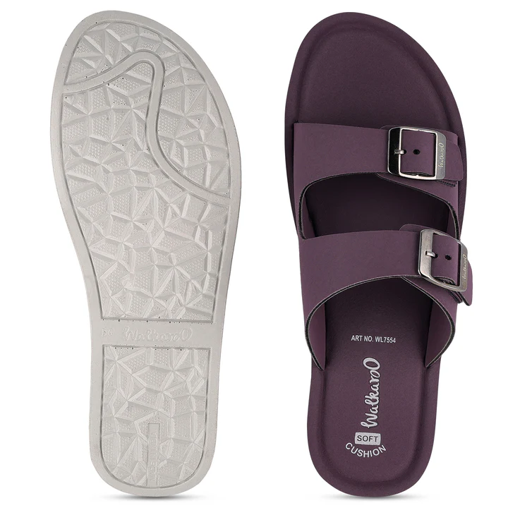 Walkaroo Women's Daily Wear Sandals - WL7554 Purple
