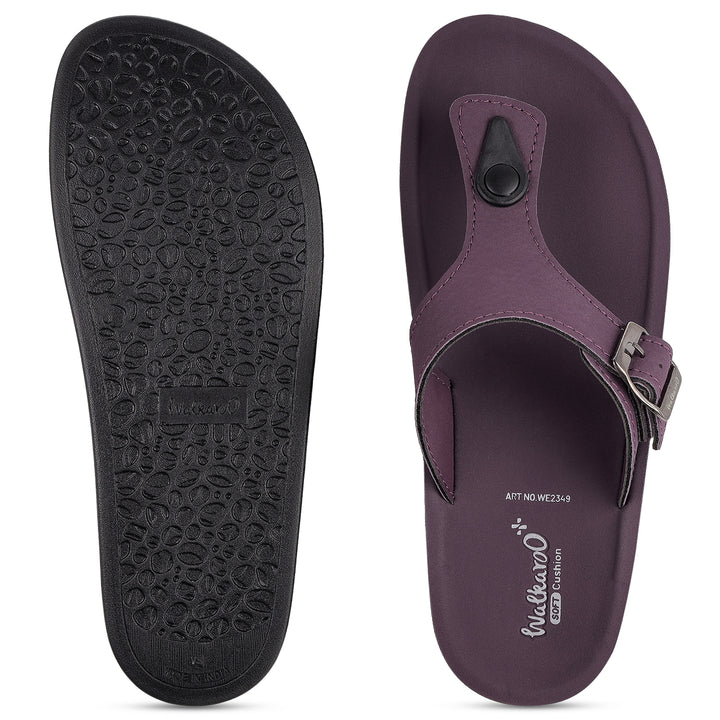 Walkaroo Women's Daily Wear Sandals - WE2349 Purple