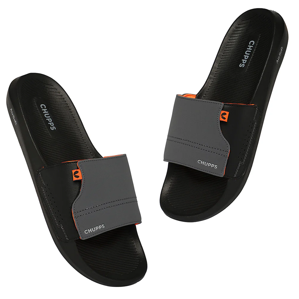 Chupps Vapor Grey & Black Sliders