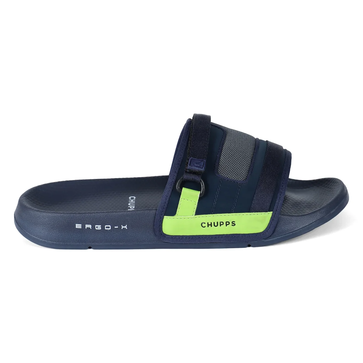 Chupps Rebel Navy Neon Sliders