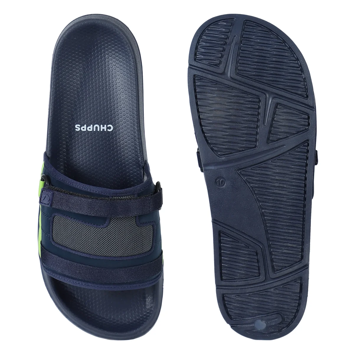 Chupps Rebel Navy Neon Sliders
