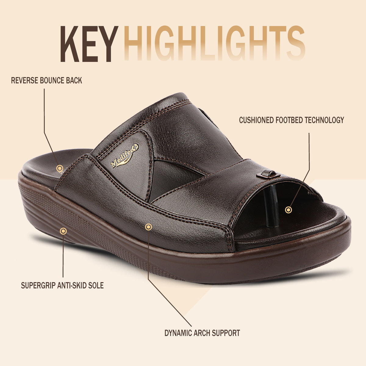 MEDIFEET MEN'S OPEN-TOE TROOF II SANDALS