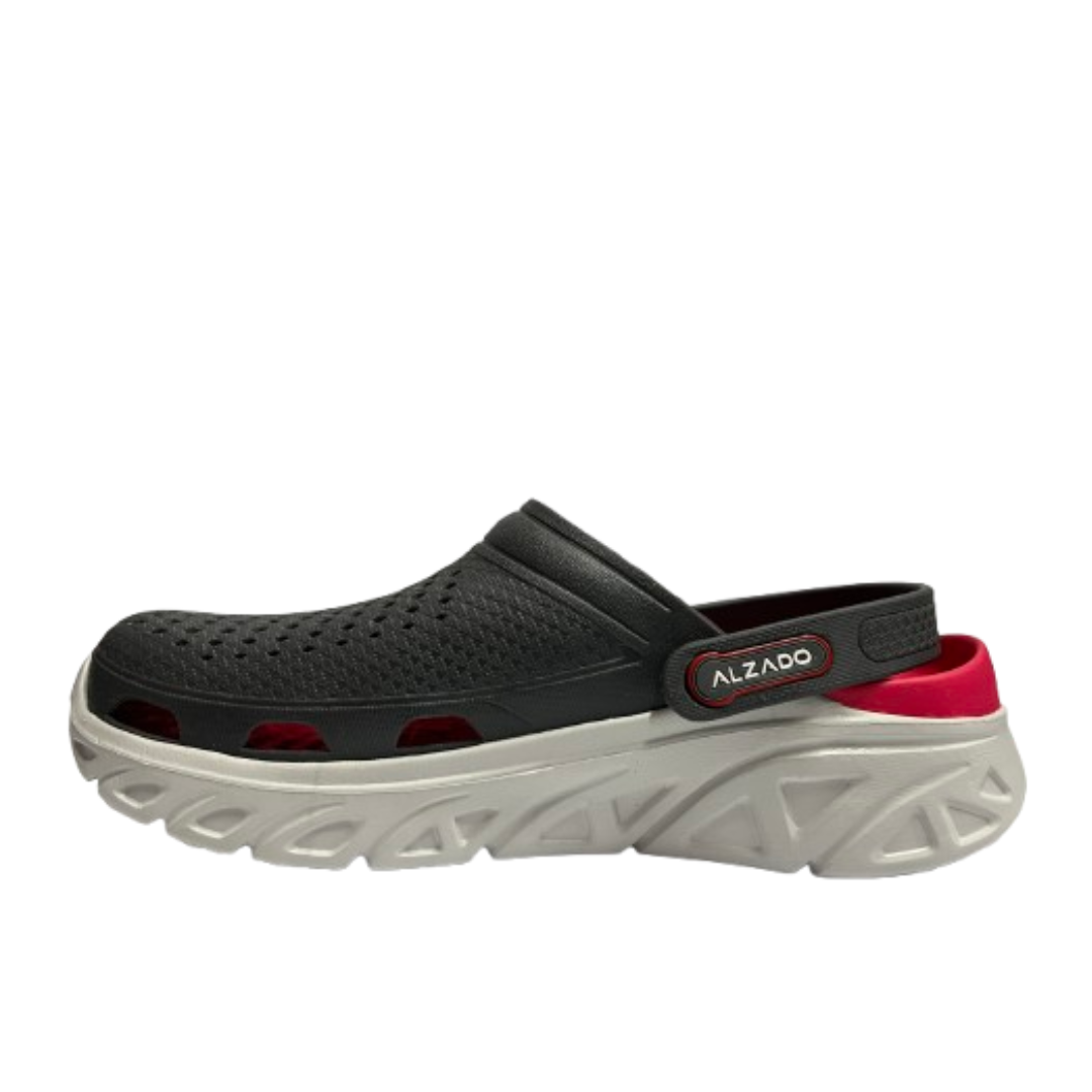 Alzado Men Clogs (RAFAEL) D.Grey/red