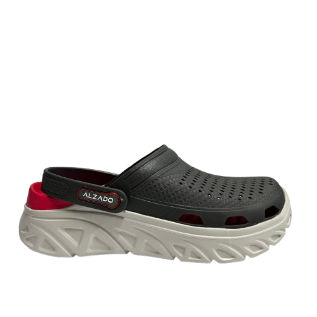 Alzado Men Clogs (RAFAEL) D.Grey/red