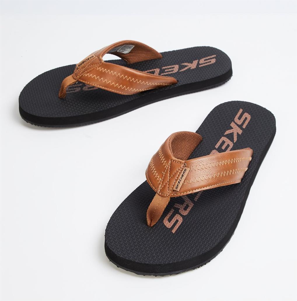SKECHERS Courtwald (894328ID/BRN)  flip flop thong slipper.