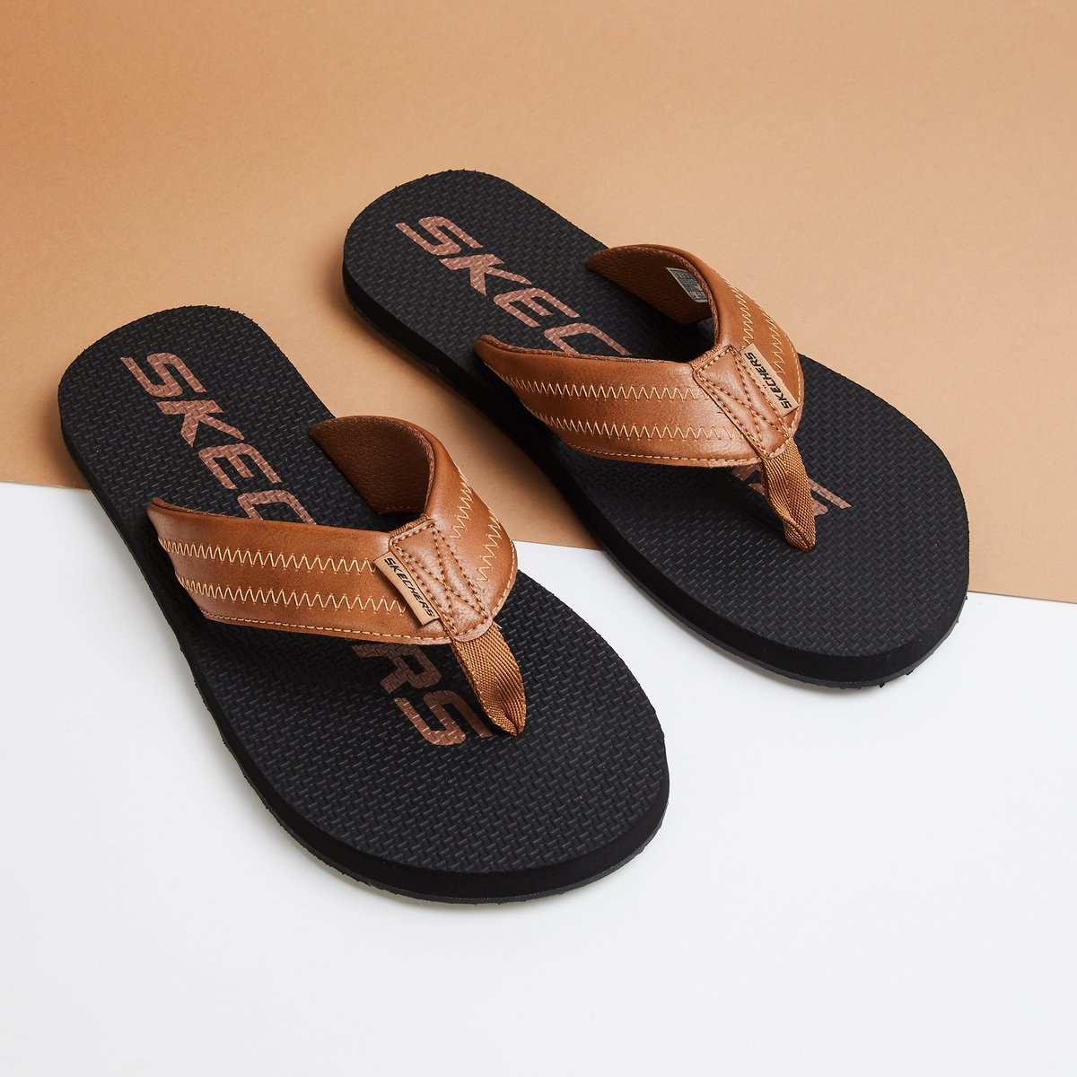 SKECHERS Courtwald (894328ID/BRN)  flip flop thong slipper.