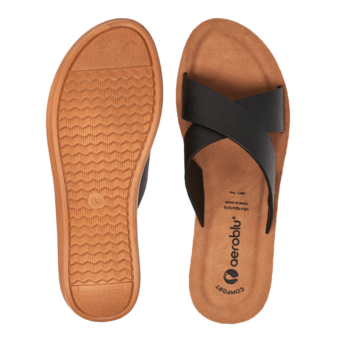 AEROBLU PARTY WEAR FLAT SLIPPERS FOR WOMEN | L404