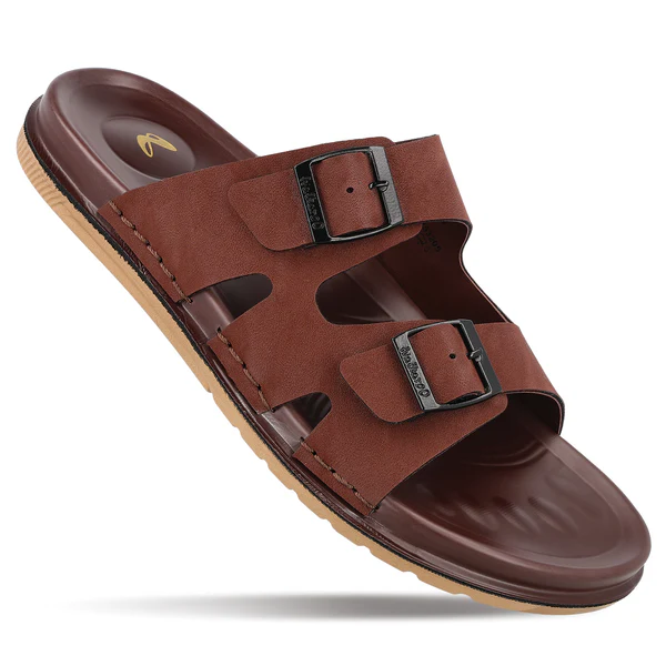 Walkaroo Men's Daily Wear Comfort Sandals-WGP53205 Brown