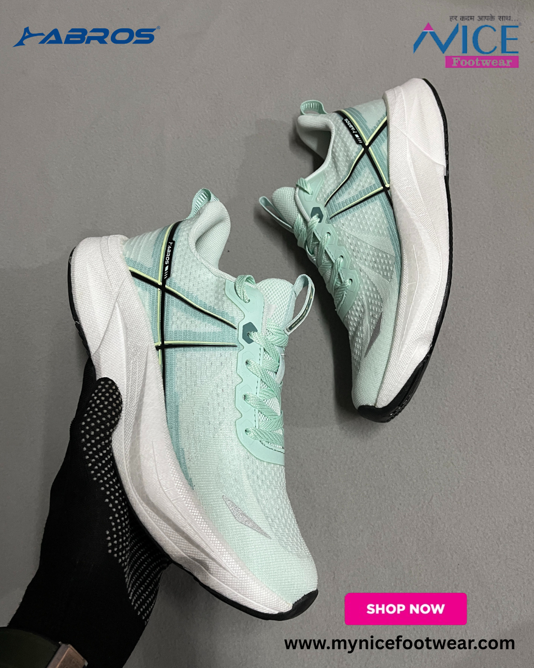 abros post 3 ABROS TRUSTA Hyper Fuse Sports Shoes For Men (ASSG1770)