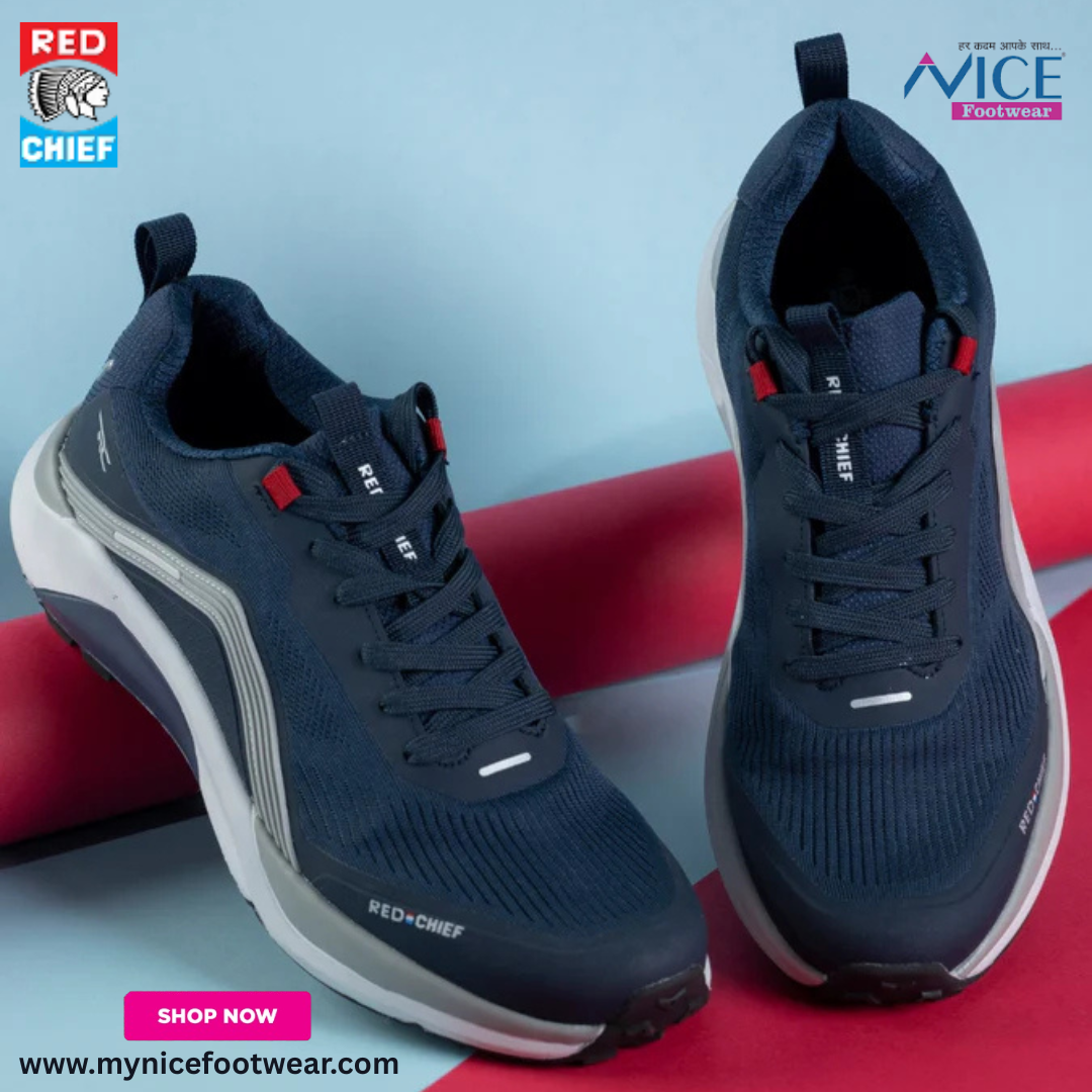 post red Red Chief Sports Eve. Blue Walking Shoes For Men W7015