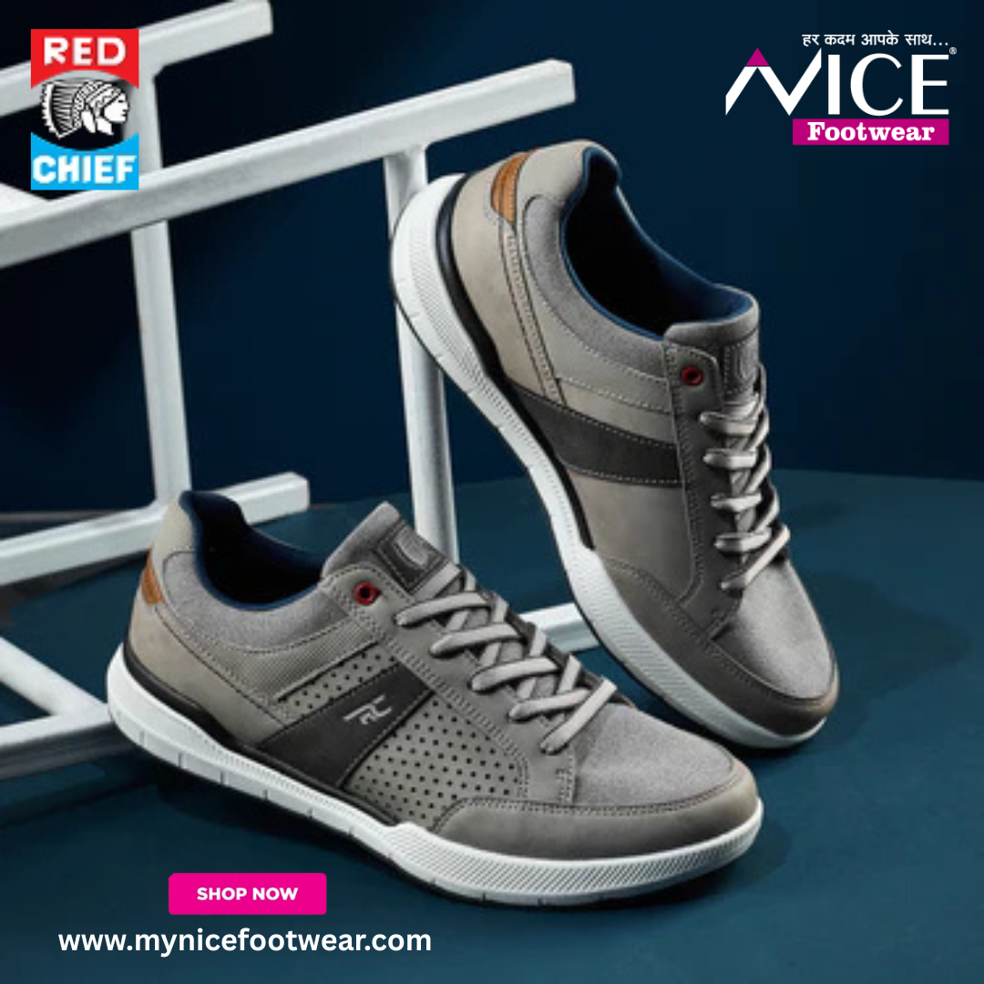 Red Chief Sports Gray-White Casual Sneakers Shoes For Men C6008 F041