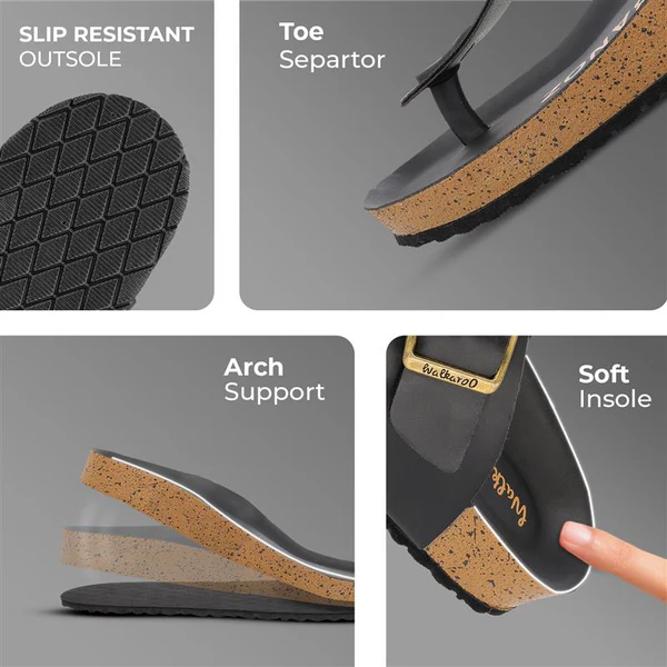 Walkaroo Men's Comfor Sandals - WGE53242 Full Black