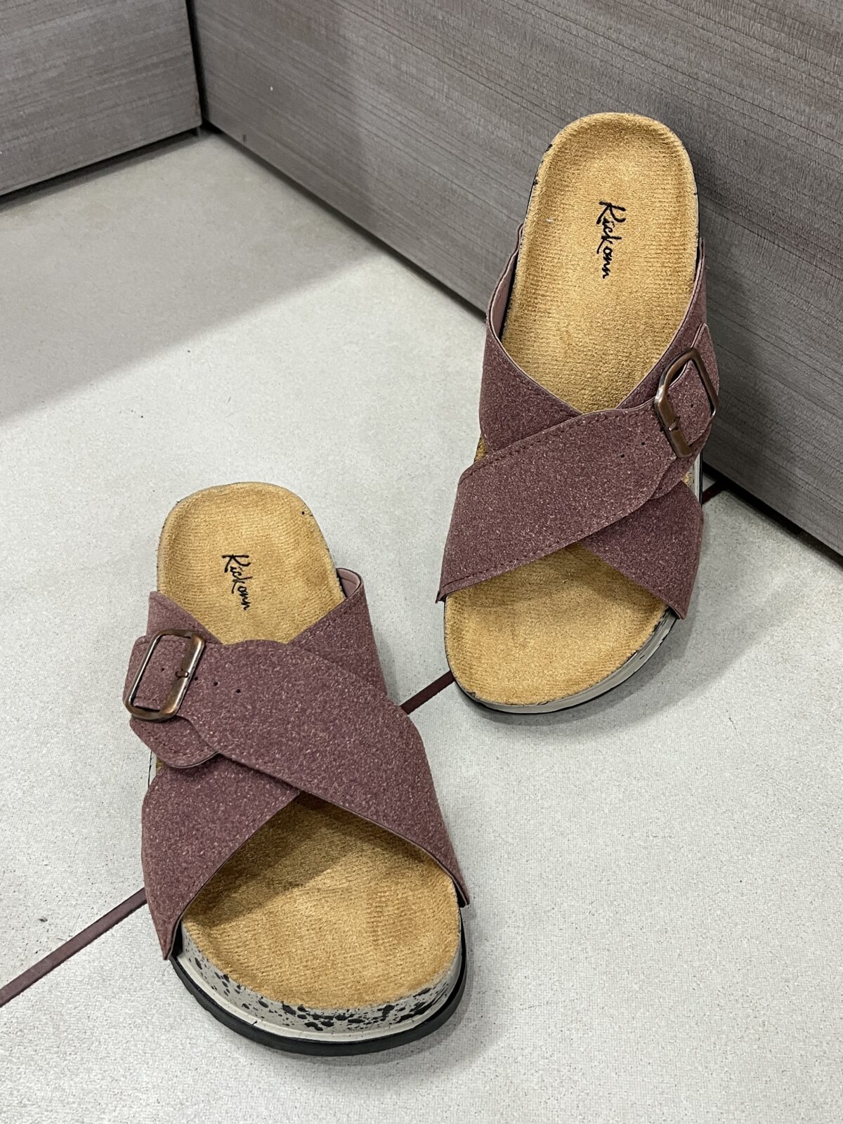 Kickonn Women Purple cross-strap sandal