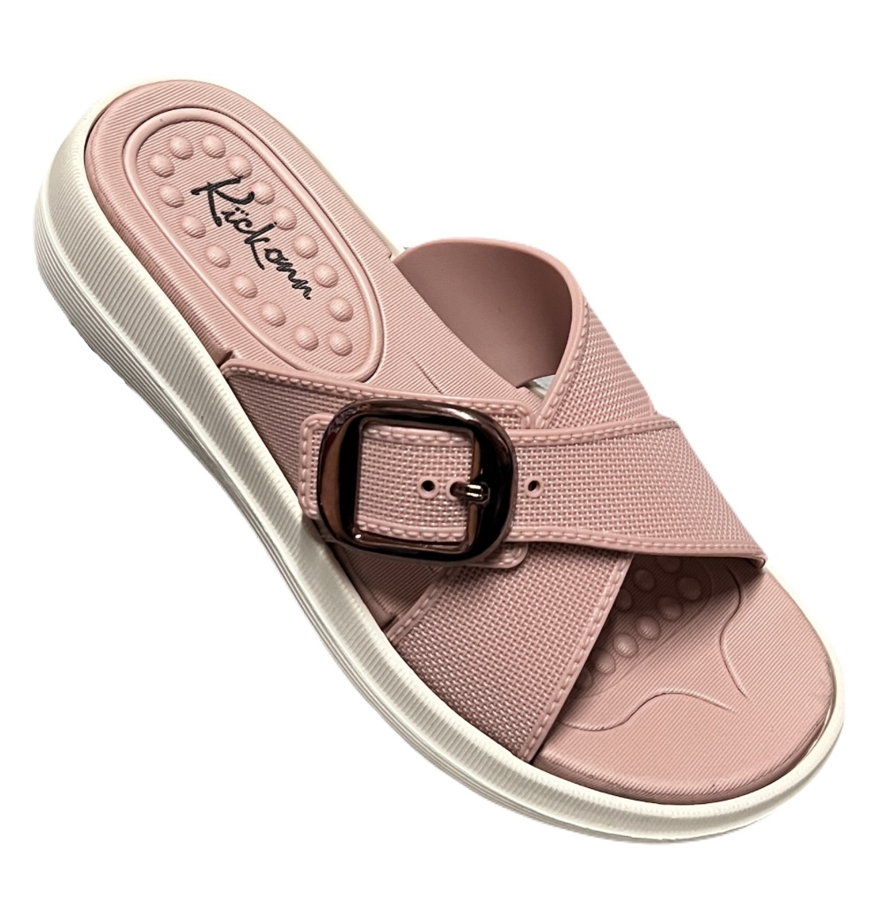 Kickonn Women Peach cross-strap platform sandal