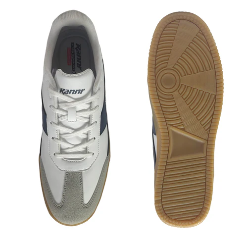 Rannr Men White/ Navy Sneakers RNR4006