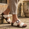 Kickonn Women CREAR Dual-Strap Slip-On Flat.
