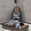 IMG_5138 KICKONN WOMEN BLACK CROSS-STRAP PLATFORM SANDAL