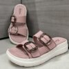 Kickonn Women PEACH Dual-Strap Slip-On Flat.