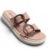 Kickonn Women PEACH Dual-Strap Slip-On Flat.
