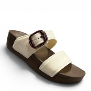 Kickonn Women CREAR Dual-Strap Slip-On Flat.