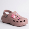 ALZADO Women’s Clogs with Studded Backstrap & Charms Peach CLARA