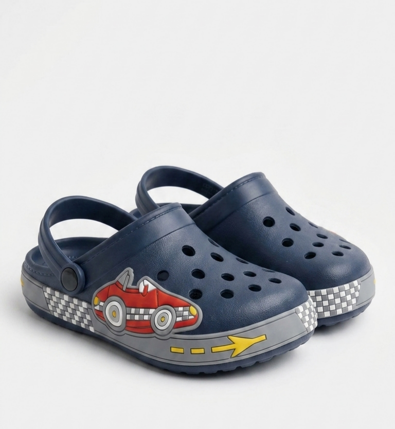 ACCENDO Kids Clogs ALEX navy/grey