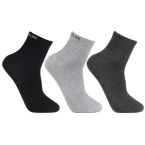 BRO3011-PO4-2 BONJOU Men's Cotton Ankle Sports Socks - Pack Of 3