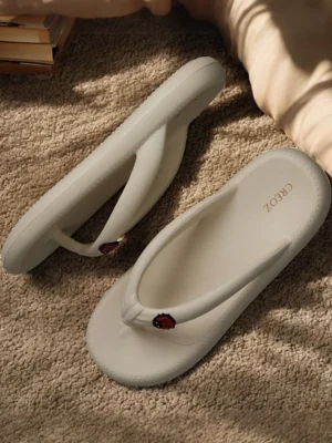 CREOZ THE BOUNCE Women Gery-Colored Open Toe EVA Slip-On