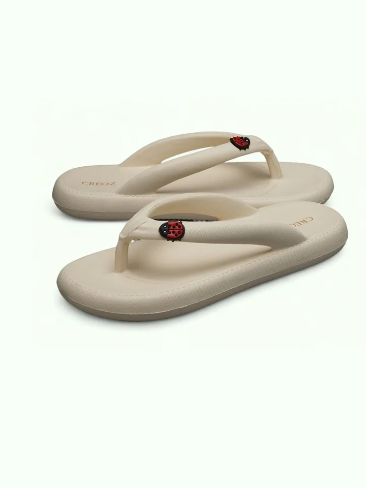 CREOZ THE BOUNCE Women Gery-Colored Open Toe EVA Slip-On