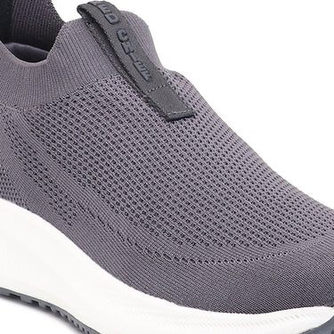 Red Chief Sports Dark Grey Color & Low Ankle Slip-On Comfortable Walking Shoes for Men | OS W7026