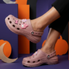 ALZADO Women’s Clogs with Studded Backstrap & Charms Peach CLARA