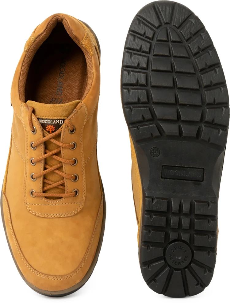 Woodland Men’S Camel Nubuk Casual Shoes GC6238024