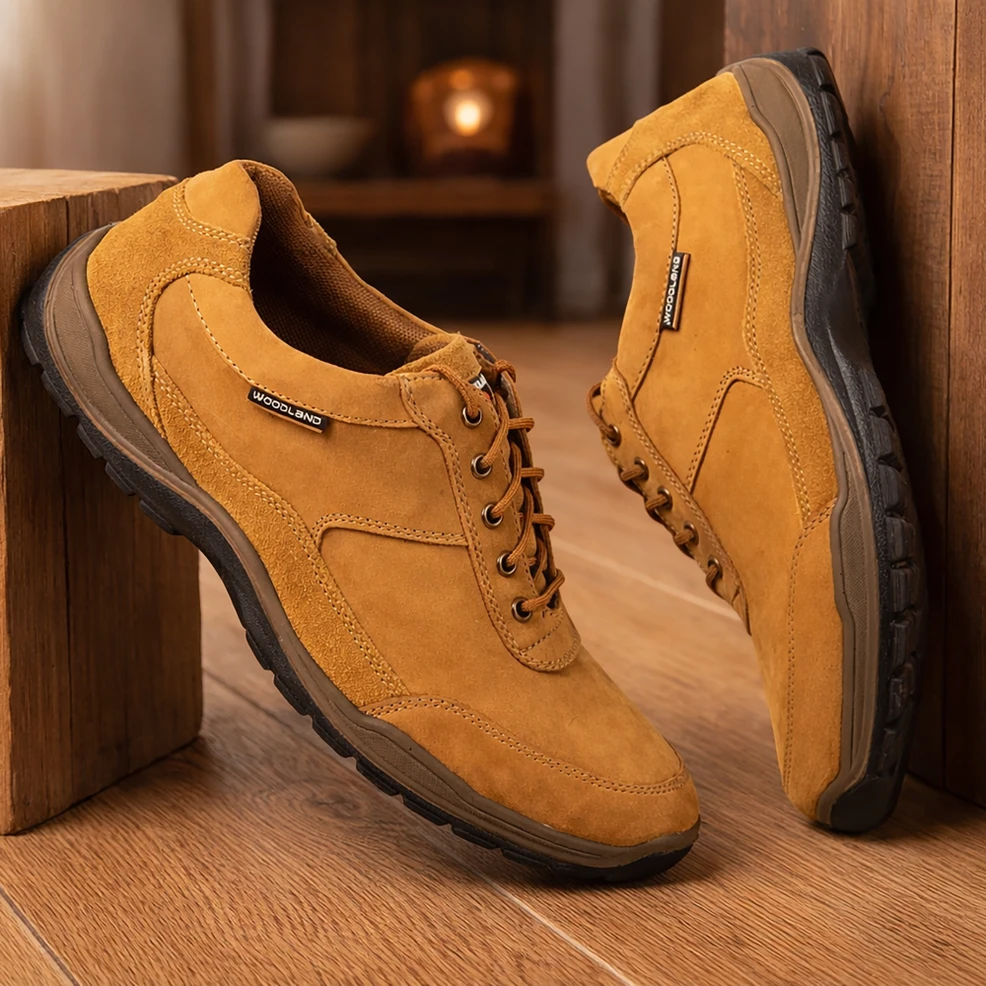 Woodland Men’S Camel Nubuk Casual Shoes GC6238024