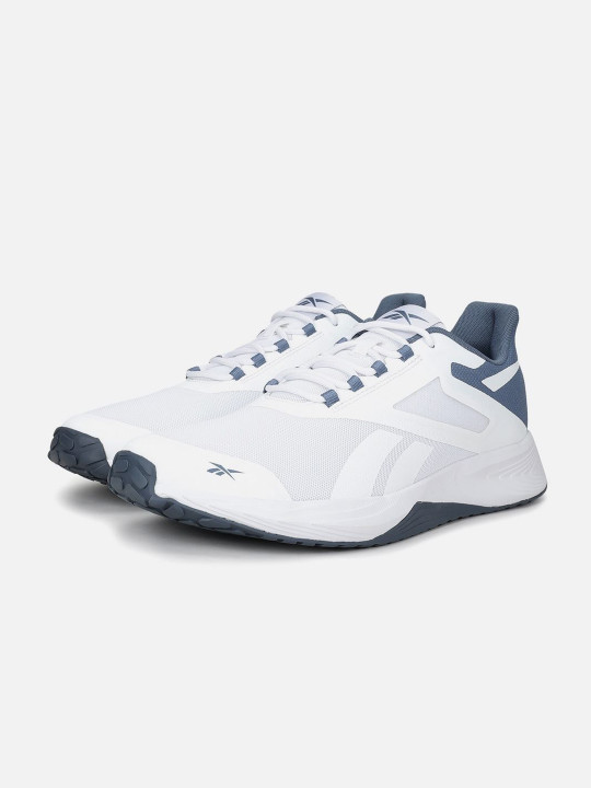 REEBOK Fresh Flight – Men WHITE/BLUE SLATE Running Shoes RMSORA3473